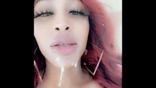 Light Skin Ebony Sucking Dick outside makes Guy Cum in Minutes