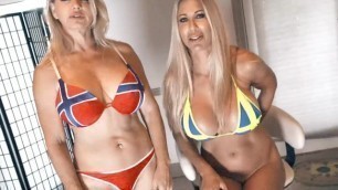 Behind the Scenes With Vicky Vette! Norway Vs Sweden Pussy Challenge!