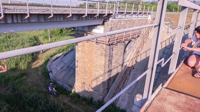 We Wanted to make a Video on the Railway but we were Caught by Motorcyclists :d (Russian Dialogues)